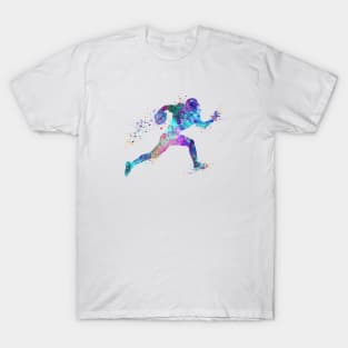 American Football Player Watercolor T-Shirt